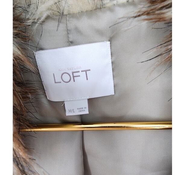 Ann Taylor Loft Faux Fur Vest Brown Size M/L - Picture 5 of 6